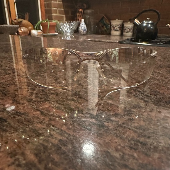 Y2K Dior sunglasses ! Clear with top grey shading - Picture 3 of 7